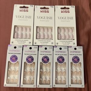 KISS Vogueish Fantasy and imPRESS Press-On Nails - Pink and Nude